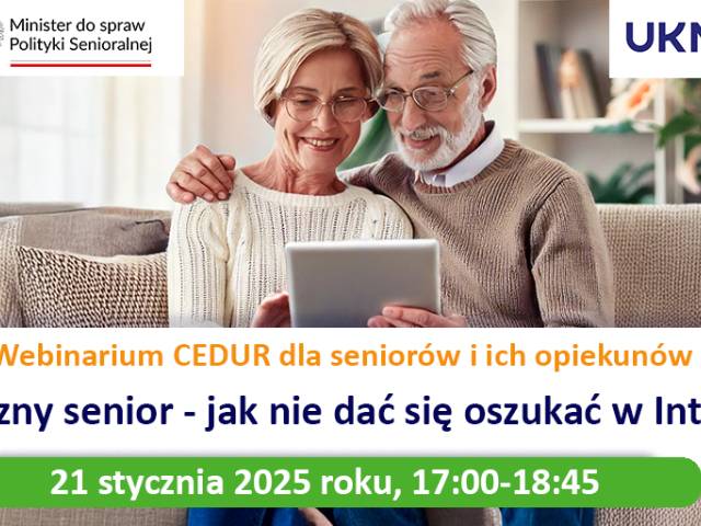 Webinarium dla seniorów: 21 stycznia 2025 roku. 